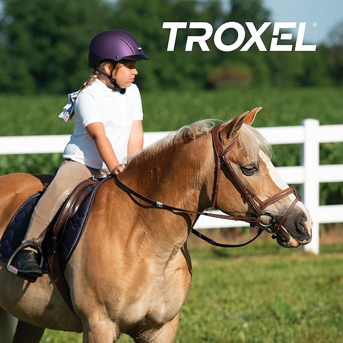 Troxel Spirit Duratec Full Coverage Horse Riding Helmet, Low-Profile Adjustable Design, Safety Horseback Riding Gear