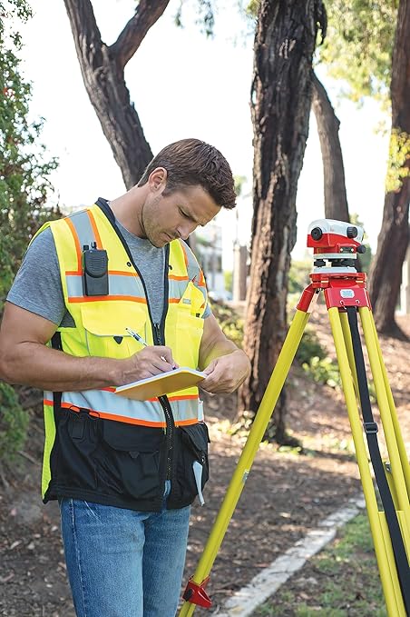 Kishigo Premium Black Series Unisex Surveyors Vest S5002, Class 2 Hi-Vis Safety Vest, 10 Pockets with Reinforced Front Zipper Closure & Durable Webbing, ANSI/ISEA 107 Compliant (Lime/Black, SM), Small