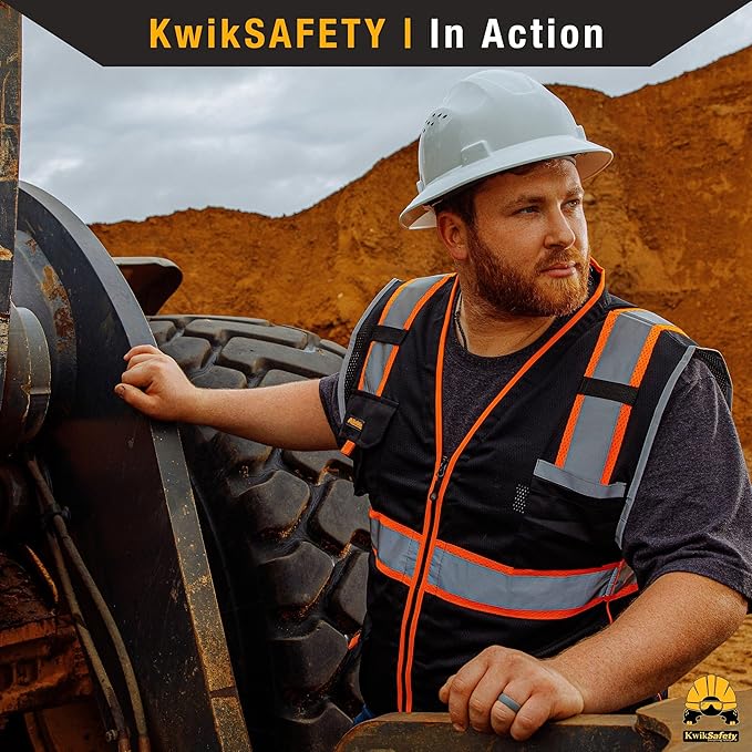 KwikSafety - BIG KAHUNA Safety Vest | Base & Limited Edition | Class 2 Reflective Vest ANSI OSHA Safety Vest for Men