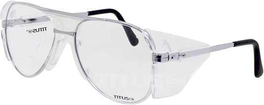 TITUS G77 Premium Metal Frame Aviator Z87+, Z87.1 Safety Glasses Side Shield Motorcycle Shooting DOT ANSI CE Approved Eyewear