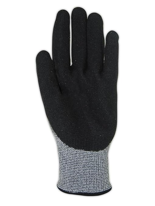 MAGID Griffin Gear ANSI A3 Hyperon Blended Sandy Nitrile Coated Work Gloves, 96 Pairs, Size 8/Medium, GPD255