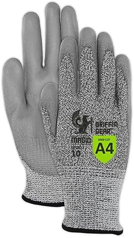 MAGID Griffin Gear ANSI A4 Liquid Repellent Nitrile Work Gloves, 12 Pairs, Size 10/XL, GPD452 (Pack of 12)