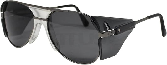 TITUS G77 Premium Metal Frame Aviator Z87+, Z87.1 Safety Glasses Side Shield Motorcycle Shooting DOT ANSI CE Approved Eyewear