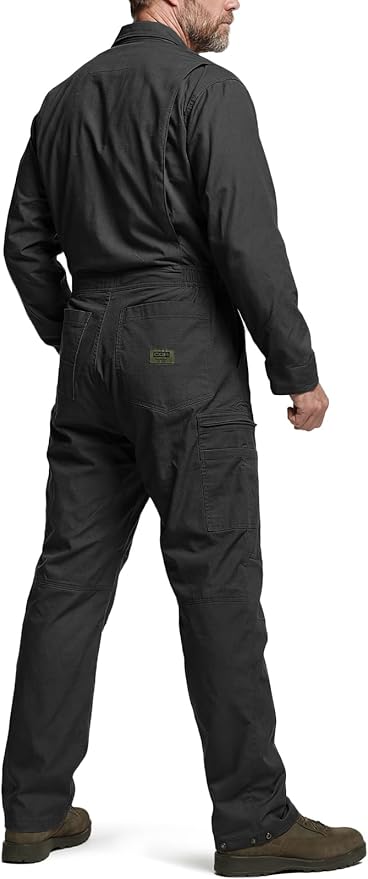 CQR Men's Tactical Ripstop Zip-Front Coverall, Lightweight Durable Utility Work Jumpsuit for Mechanics and Technicians