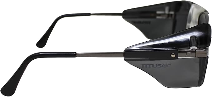 TITUS G77 Premium Metal Frame Aviator Z87+, Z87.1 Safety Glasses Side Shield Motorcycle Shooting DOT ANSI CE Approved Eyewear