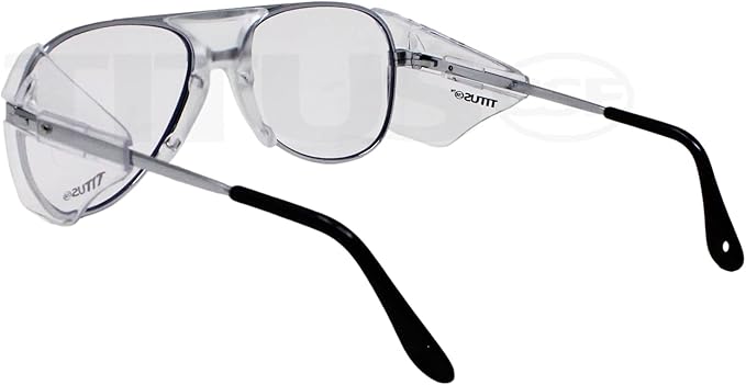 TITUS G77 Premium Metal Frame Aviator Z87+, Z87.1 Safety Glasses Side Shield Motorcycle Shooting DOT ANSI CE Approved Eyewear