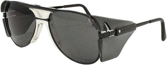 TITUS G77 Premium Metal Frame Aviator Z87+, Z87.1 Safety Glasses Side Shield Motorcycle Shooting DOT ANSI CE Approved Eyewear