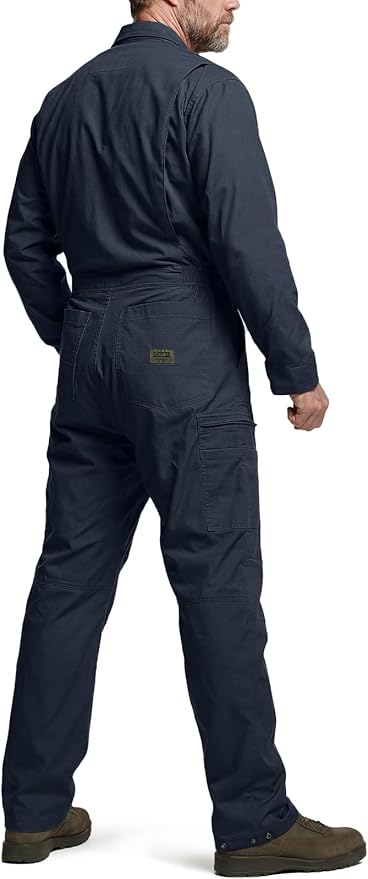 CQR Men's Tactical Ripstop Zip-Front Coverall, Lightweight Durable Utility Work Jumpsuit for Mechanics and Technicians