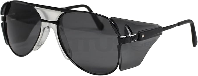 TITUS G77 Premium Metal Frame Aviator Z87+, Z87.1 Safety Glasses Side Shield Motorcycle Shooting DOT ANSI CE Approved Eyewear