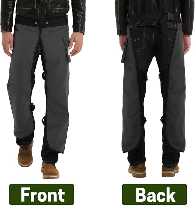 Chainsaw Chaps Apron 8-Layer Wrap for Men/Women Loggers Forest Workers Protective Chain Saw Pants Adjustable