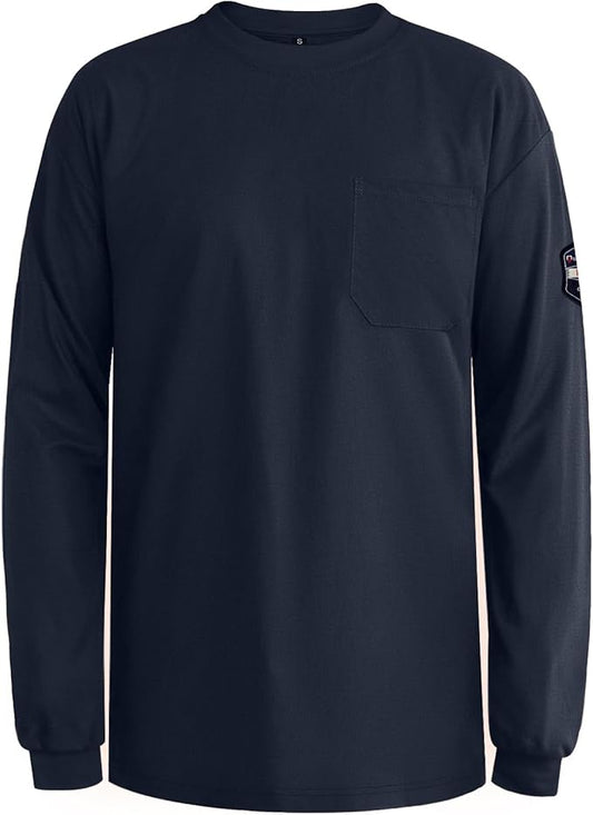 Welding Shirts for Men 7.5OZ FR Shirts, Flame Resistant FR Jackets for Men with Reinforced Sewing, Men's Fire Retardant Welding Shirt, Durable to Use, Navy-YL 3XL