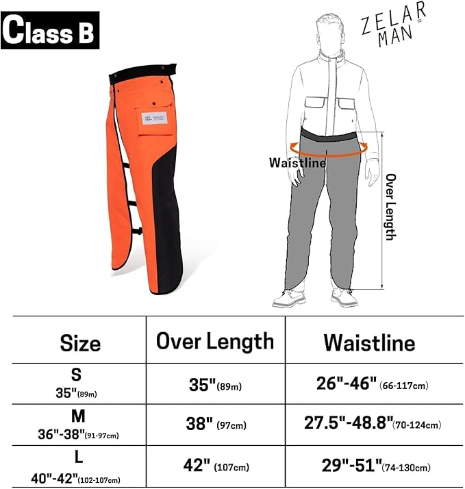 Chainsaw Chaps Apron 8-Layer Wrap for Men/Women Loggers Forest Workers Protective Chain Saw Pants Adjustable