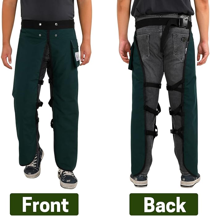 Chainsaw Chaps Apron 8-Layer Wrap for Men/Women Loggers Forest Workers Protective Chain Saw Pants Adjustable