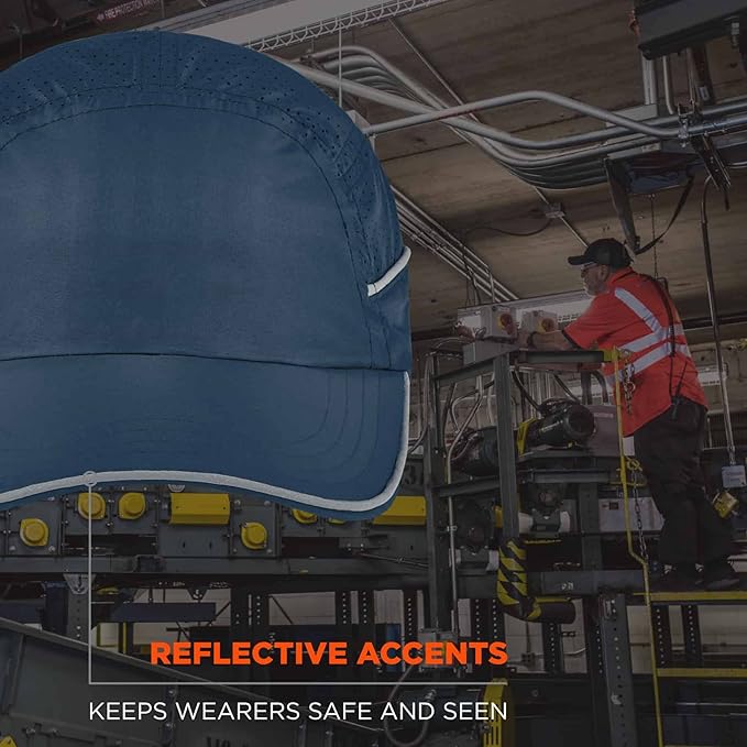 Ergodyne Skullerz 8955 Lightweight Bump Cap, Baseball Hat Style, Breathable Head Protection