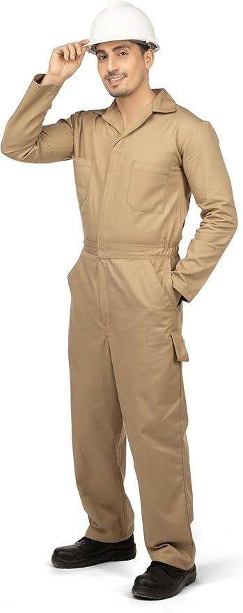 NY Threads Men’s Twill Coverall Relaxed Fit Long Sleeve Utility Work Wear