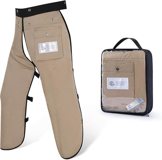 Chainsaw Chaps Apron 8-Layer Wrap for Men/Women Loggers Forest Workers Protective Chain Saw Pants Adjustable