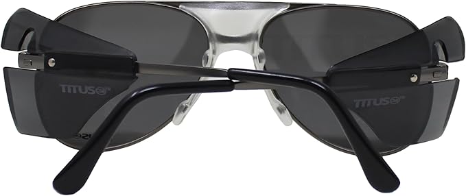 TITUS G77 Premium Metal Frame Aviator Z87+, Z87.1 Safety Glasses Side Shield Motorcycle Shooting DOT ANSI CE Approved Eyewear
