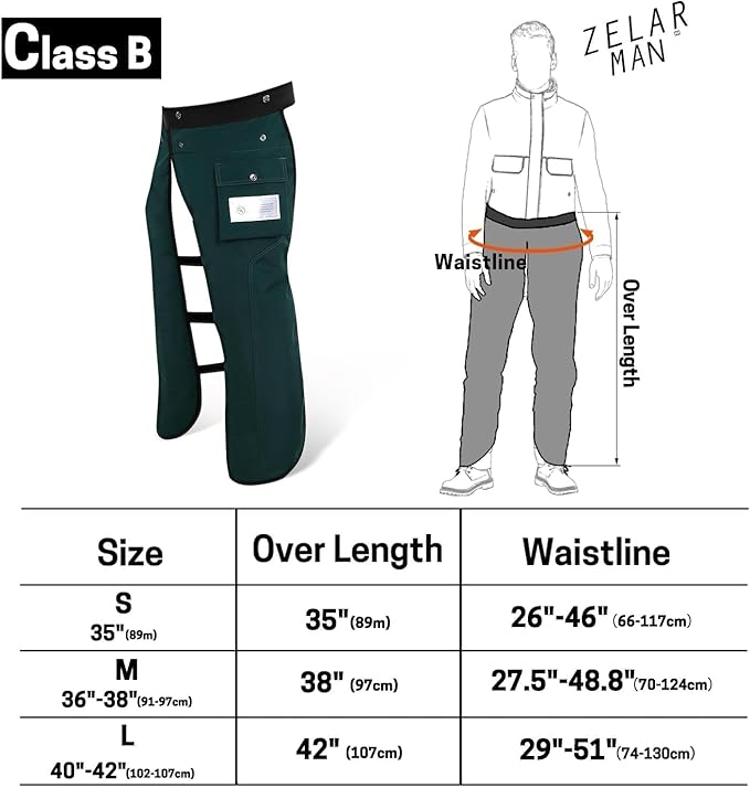 Chainsaw Chaps Apron 8-Layer Wrap for Men/Women Loggers Forest Workers Protective Chain Saw Pants Adjustable