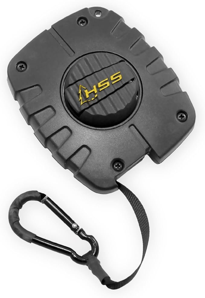 Hunter Safety System Bow & Gear Hoist: 30' Automatic Unwinding Pull Line with Coated Carabiner, Lightweight Rewind System for Lifting Bows, Packs & Treestand Gear with Tangle-Free, Quiet Operation