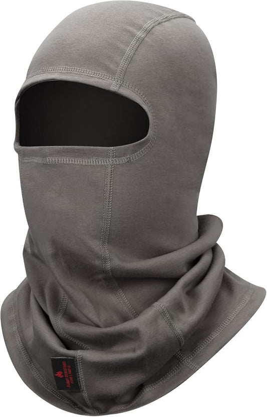 FR Face Mask for Men – Fire Resistant Balaclava Welding Head Cover, 100% Cotton Full Face Hood & Neck Protector