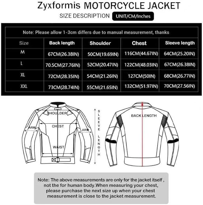 Motorcycle Jacket Motorbike Biker Waterproof Jackets Windproof Full Body Protective Gear Armoured Summer Winter for Men
