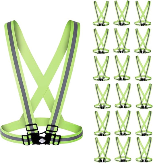 Dazonity High Visibility Safety Vest,Lightweight,Adjustable &Hi Vis Fit for Men&Women, Work,Construction,Runnning (Yellow-20PCS)