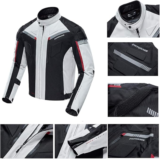 Motorcycle Jacket Motorbike Biker Waterproof Jackets Windproof Full Body Protective Gear Armoured Summer Winter for Men