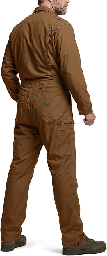 CQR Men's Tactical Ripstop Zip-Front Coverall, Lightweight Durable Utility Work Jumpsuit for Mechanics and Technicians