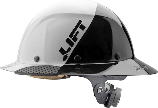 LIFT SAFETY Dax Fiber Resin Full Brim Safety Helmet/Hard Hat | 6 Point Suspension for Comfort & Impact Protection