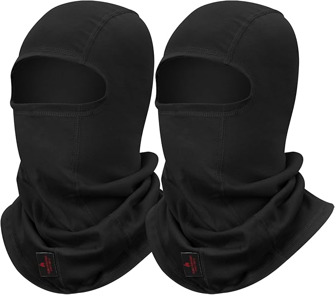 FR Face Mask for Men – Fire Resistant Balaclava Welding Head Cover, 100% Cotton Full Face Hood & Neck Protector
