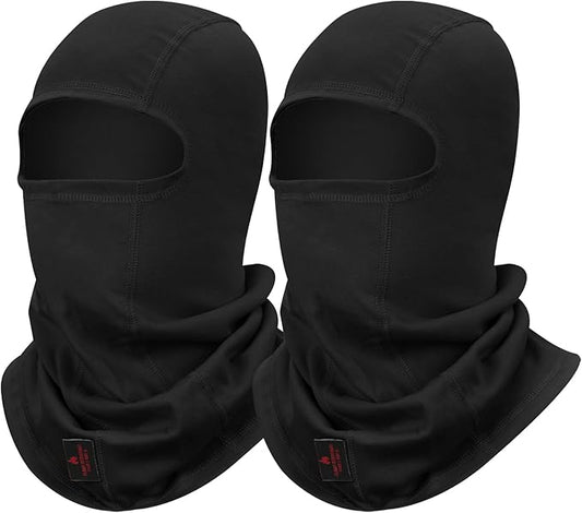 FR Face Mask for Men – Fire Resistant Balaclava Welding Head Cover, 100% Cotton Full Face Hood & Neck Protector