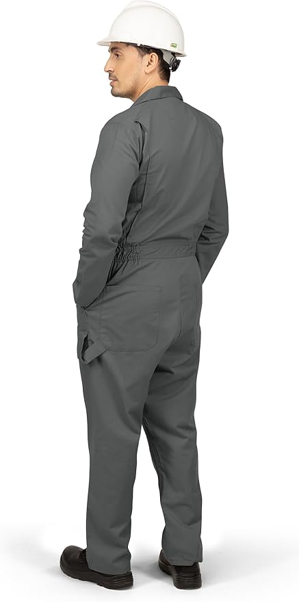 NY Threads Men’s Twill Coverall Relaxed Fit Long Sleeve Utility Work Wear