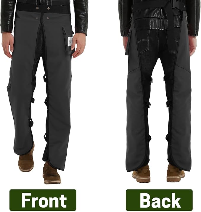 Chainsaw Chaps Apron 8-Layer Wrap for Men/Women Loggers Forest Workers Protective Chain Saw Pants Adjustable