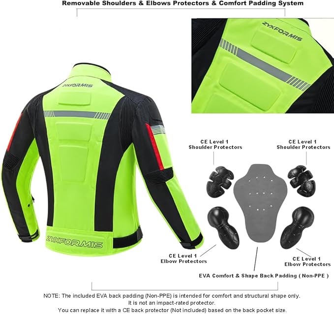 Motorcycle Jacket Motorbike Biker Waterproof Jackets Windproof Full Body Protective Gear Armoured Summer Winter for Men