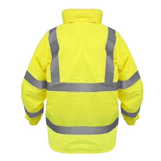 JORESTECH Hi-Visibility Waterproof Rain Jacket with Mesh Lining, ANSI/ISEA 107-2015 Class 3 Type R, Lightweight Wind-Resistant Safety Jacket
