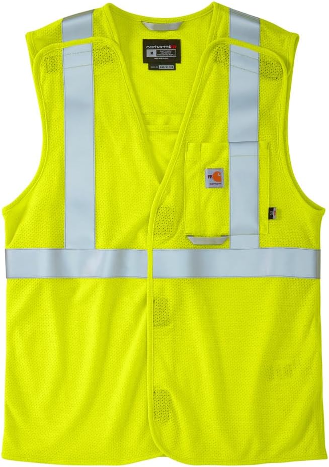 Carhartt Men's Flame Resistant High-Visibility Mesh Class 2 Vest