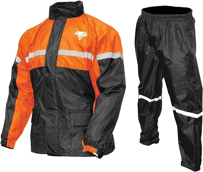 Nelson Rigg Stormrider Rain Suit; 100% Waterproof, Pants and Jacket Included with Reflective Striping