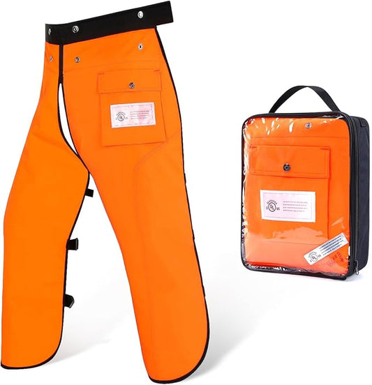 Chainsaw Chaps Apron 8-Layer Wrap for Men/Women Loggers Forest Workers Protective Chain Saw Pants Adjustable