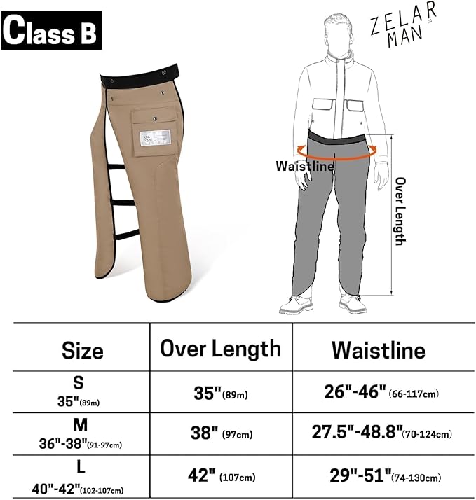 Chainsaw Chaps Apron 8-Layer Wrap for Men/Women Loggers Forest Workers Protective Chain Saw Pants Adjustable