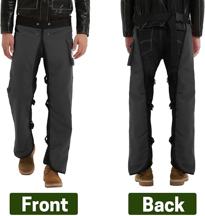 Chainsaw Chaps Apron 8-Layer Wrap for Men/Women Loggers Forest Workers Protective Chain Saw Pants Adjustable
