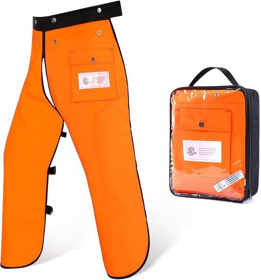 Chainsaw Chaps Apron 8-Layer Wrap for Men/Women Loggers Forest Workers Protective Chain Saw Pants Adjustable