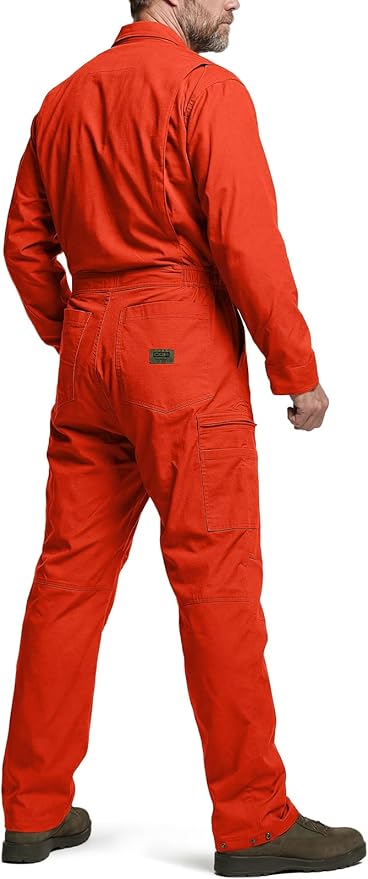 CQR Men's Tactical Ripstop Zip-Front Coverall, Lightweight Durable Utility Work Jumpsuit for Mechanics and Technicians