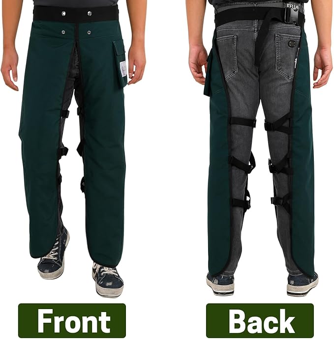 Chainsaw Chaps Apron 8-Layer Wrap for Men/Women Loggers Forest Workers Protective Chain Saw Pants Adjustable