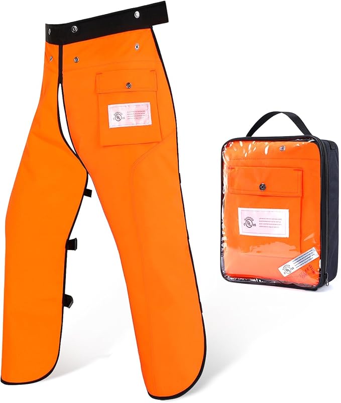 Chainsaw Chaps Apron 8-Layer Wrap for Men/Women Loggers Forest Workers Protective Chain Saw Pants Adjustable