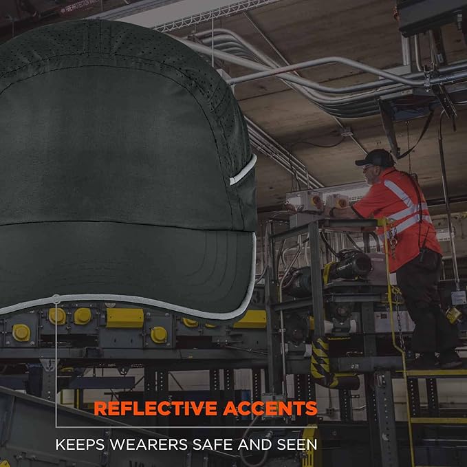 Ergodyne Skullerz 8955 Lightweight Bump Cap, Baseball Hat Style, Breathable Head Protection