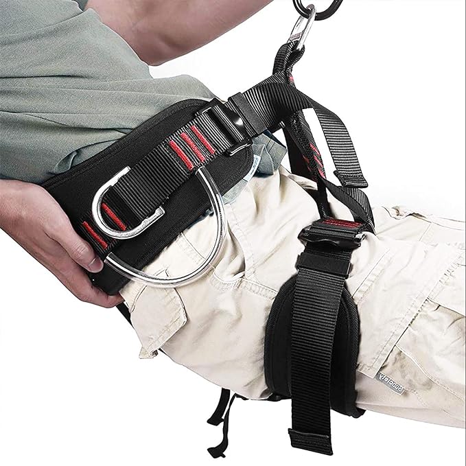 Adjustable Thickness Climbing Harness Half Body Harnesses for Fire Rescuing Caving Rock Climbing Rappelling Tree Protect Waist Safety Belts