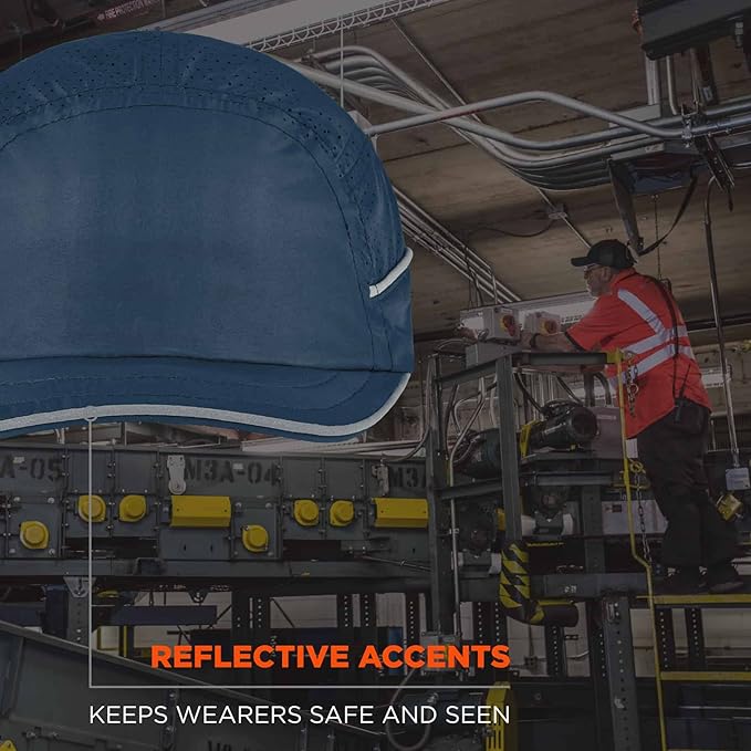 Ergodyne Skullerz 8955 Lightweight Bump Cap, Baseball Hat Style, Breathable Head Protection