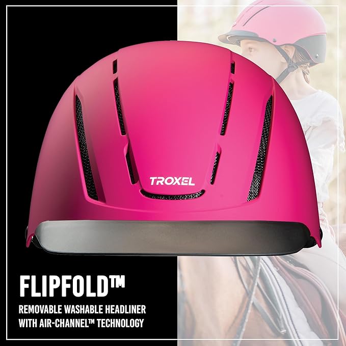 Troxel Spirit Duratec Full Coverage Horse Riding Helmet, Low-Profile Adjustable Design, Safety Horseback Riding Gear