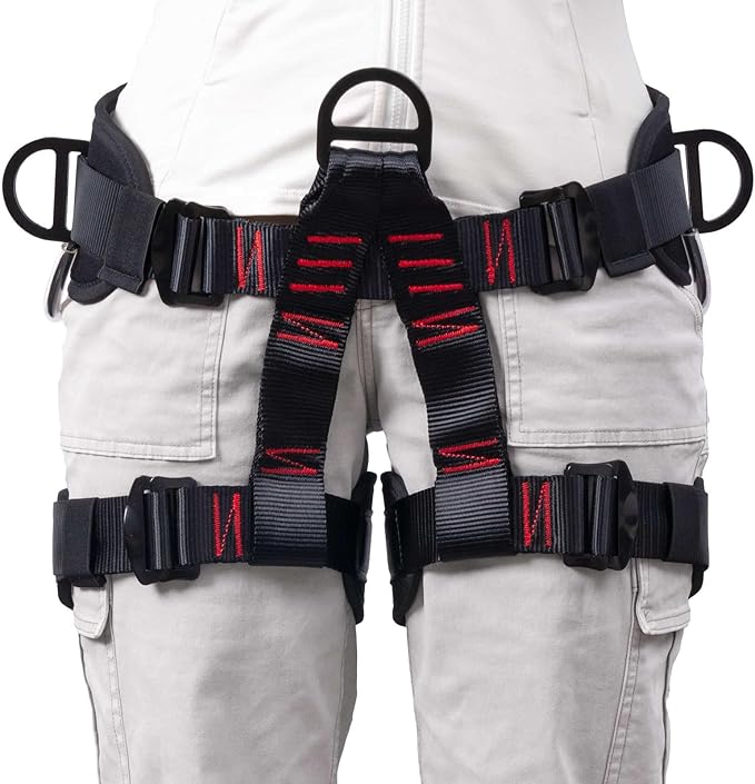 Climbing Belts, Adjustable Thicken Professional Safety Belt, Climbing Gear for Tree Climbing, Fire Rescue, Roofing, Rappelling And Expanding Training