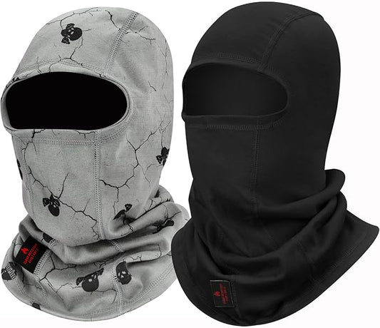 FR Face Mask for Men – Fire Resistant Balaclava Welding Head Cover, 100% Cotton Full Face Hood & Neck Protector